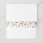 De Placement Elégante carte Fleur sauvage Mariage moderne (Extérieur déplié)