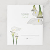 De Placement Elégante carte Mariage Calla Lilies blanche (Extérieur déplié)