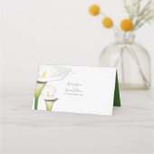 De Placement Elégante carte Mariage Calla Lilies blanche (Dos)
