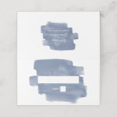 De Placement Elégante carte Mariage couleur bleu-dusty (Extérieur déplié)