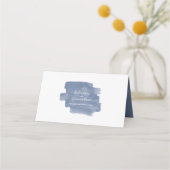 De Placement Elégante carte Mariage couleur bleu-dusty (Dos)