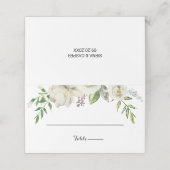 De Placement Elégante carte Mariage hiver White Peony (Extérieur déplié)
