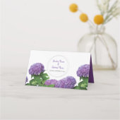 De Placement Elégante carte Mariage Hydrangea violet (Dos)