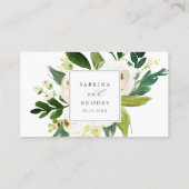 De Placement Elégante carte Mariage plat Floral Blanc (Dos)