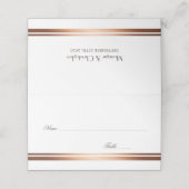 De Placement Elégante carte Mariage simple blanc et cuivre (Extérieur déplié)