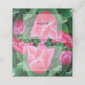 De Placement Elégante carte Mariage Tulipes Roses (Extérieur déplié)