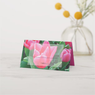 De Placement Elégante carte Mariage Tulipes Roses