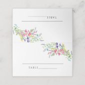 De Placement Elégante carte Mariage Wilflowers colorée (Extérieur déplié)
