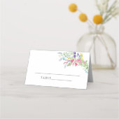 De Placement Elégante carte Mariage Wilflowers colorée (Dos)