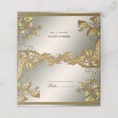 De Placement Elégante carte or décorative Floral Place (Extérieur déplié)