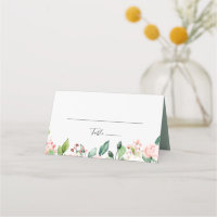 Elégante Dainty Automne Floral Mariage Carte Place