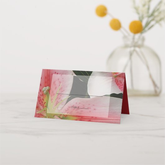 De Placement Elégante Lys Oriental Mariage Carte Place (Devant)