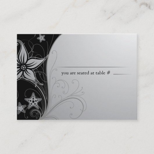 De Placement Elégante plage Destination Mariage Table Nom Carte (Devant)