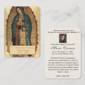 De Placement Espagnol Guadalupe Marie Prière funéraire Carte Sa (Devant / Derrière)