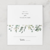 De Placement Eucalyptus Foliage délice Mariage Carte Place (Extérieur déplié)