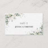De Placement Eucalyptus Gold Floral Green Carte Place Plat (Devant)