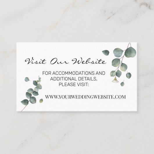 De Placement Eucalyptus verdure site mariage Insérer une carte (Devant)