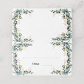 De Placement Eucalyptus vert or mariage carte place (Extérieur déplié)