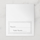 De Placement Faux Double Parties scintillant Argent - Carte Esc (Extérieur déplié)