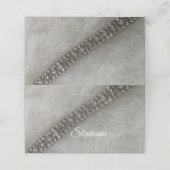 De Placement Faux Fur et Diamant Gems Carte Place (Extérieur déplié)