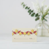 De Placement Feuilles Automne Carte Bordure, Jaune/Rouge (Debout devant)