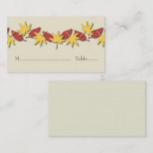 De Placement Feuilles Automne Carte Bordure, Jaune/Rouge (Devant / Derrière)