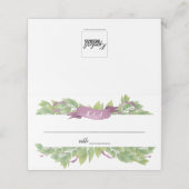 De Placement Feuilles d'aquarelle violet et vert - Carte Place (Extérieur déplié)