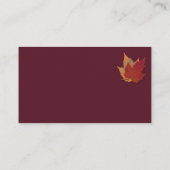 De Placement Feuilles d'automne, FAUX Burlap Carte Place - Vin (Dos)