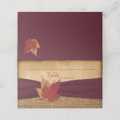 De Placement Feuilles d'automne FAUX Burlap Plié Carte Place -  (Extérieur déplié)