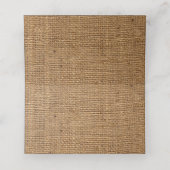 De Placement Feuilles d'automne FAUX Burlap Plié Carte Place -  (Intérieur déplié)