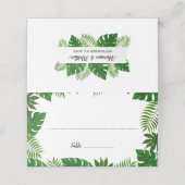 De Placement Feuilles tropicaux | Carte Mariage (Extérieur déplié)