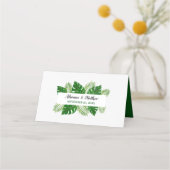 De Placement Feuilles tropicaux | Carte Mariage (Dos)