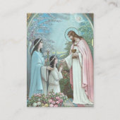 De Placement Fille communion catholique souvenir Carte Sainte (Devant)