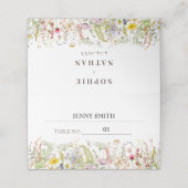 De Placement Fleur sauvage d'été du printemps | Carte Mariage (Extérieur déplié)