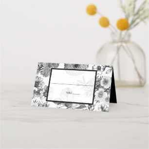 De Placement Fleurs Vintages rustiques Mariage Carte Place