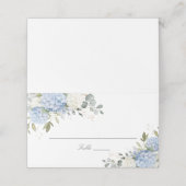 De Placement Floral Blue Hydrangea Greenergie Mariage Carte Pla (Extérieur déplié)