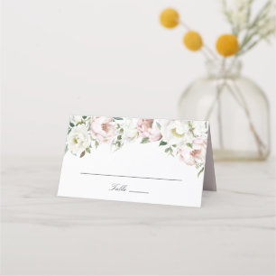 De Placement Floral Blush Pink White Peonies Élégante Carte Pla