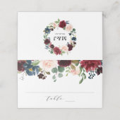 De Placement Floral enchanté | Carte Mariage personnalisée (Extérieur déplié)