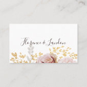 De Placement Floral flush moderne | Carte Mariage plat (Dos)