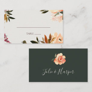 De Placement Floral Orange Bourgogne Carte verte