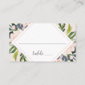 De Placement Flore printanière | Carte d'escorte plat Mariage (Dos)