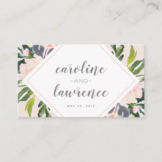 De Placement Flore printanière | Carte d'escorte plat Mariage (Devant)