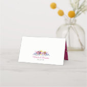 De Placement Fuchsia Gold Blossom Flowers Mariage Carte Place (Dos)