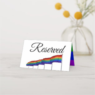 De Placement Gay pride Rainbow Mariage Réservé Carte Place