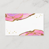 De Placement Géode bleu rose et or | Carte d'évaluation mariage (Dos)
