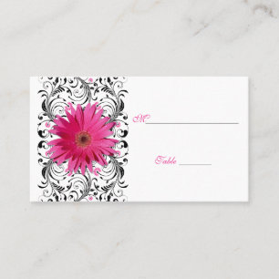 De Placement Gerbera rose marguerite noir Floral carte place