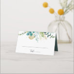 De Placement Gold Floral Tropical Greenery Carte Mariage Place<br><div class="desc">Cette carte de mariage de verdure tropicale à fleurs dorées est parfaite pour un mariage de destination. Le design se compose principalement de feuillage vert aquarelle peint à la main et de fleurs dorées. Personnalisez le dos de la carte avec les noms de la mariée et du marié et la...</div>