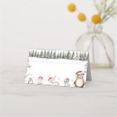 De Placement Hiver Bois Animaux Alimentation Tente Carte Place (Devant)