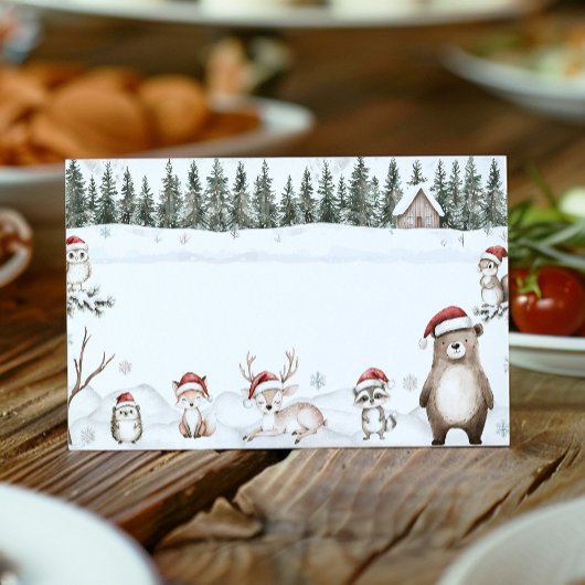 De Placement Hiver Bois Animaux Alimentation Tente Carte Place