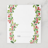 De Placement Holly Feuilles Berry Noël | Carte mariage (Extérieur déplié)